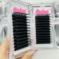Extensions de cils de volume noir foncé mat Plateau de cils en cachemire Fournitures de cils individuels C D Extension de cils en cachemire moelleux