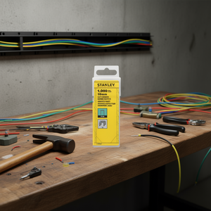 Cinceles y punzones tipo H de 10 mm, grapas planas de corona estrecha, recubiertas de zinc, para grapado de cables - Product Image 3