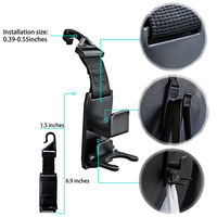 Ganchos de suspensión para reposacabezas de asiento trasero de coche 2024 para monedero, bolsa de comestibles, bolso, accesorios para coche, Gadgets