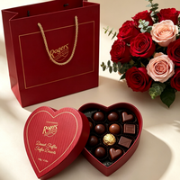 Commande en gros de boîtes cadeaux en forme de cœur rouge haut de gamme pour la Saint-Valentin et les mariages, personnalisables, avec gaufrage, recyclables et réutilisables