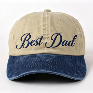 Casquettes de papa pour la fête des pères, casquette de baseball brodée, cadeau pour les nouveaux parents, pour les couples, casquette en coton lavé, ajustable en différentes tailles - Product Image 1