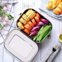 Boîte à lunch bento en acier inoxydable, étanche, écologique, pour garder la fraîcheur, compatible lave-vaisselle, grands contenants alimentaires, boîte à lunch isotherme