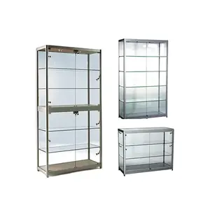 Retail Glass Display Case With Lighting Cheap Watch Shop Showcase Display