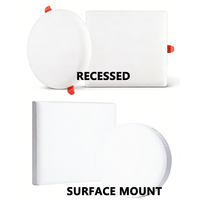 Plafonniers LED carrés modernes sans cadre 3 pouces 48W 36W 24W, puces LED haute luminosité CRI80, encastrables ou à montage en surface
