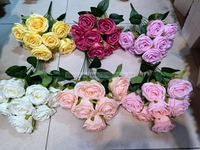 BH220325-1 bouquet de fleurs artificielles au toucher réel de haute qualité bouquet de fleurs décoratives colorées pour la fête de mariage