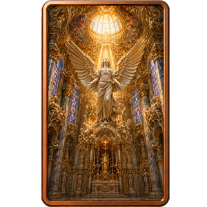 Barra de Cobre Puro 999 de 5 oz, Serie Iglesia en Alto Relieve 3D, Edición Limitada, Coleccionables de Arte Religioso de Catedrales, Barra de Cobre - Product Image 2