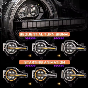 Faros delanteros Luces diurnas Faros delanteros para Ford para <span class=keywords><strong>Bronco</strong></span> Faro LED Estilo de media rejilla con <span class=keywords><strong>precio</strong></span> promocional - Product Image 4