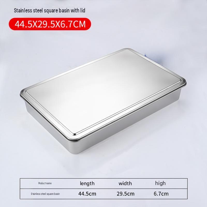 Châssis plat argenté 43*28*6 [avec couvercle]