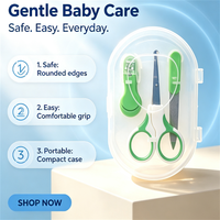 Kit de soin des ongles pour bébé 4 en 1, kit de manucure pour nourrissons, coupe-ongles, ciseaux, lime, étui de rangement portable, kit pour nouveau-né