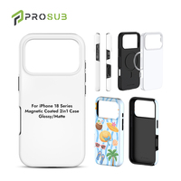 Coque de téléphone magnétique 2-en-1 Prosub 3D avec revêtement pour sublimation, antichoc, impression de logo personnalisé pour iPhone 17 Pro Max