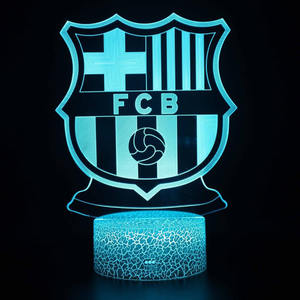 Lampe décorative en acrylique personnalisée pour club de football, illusion 3D, logo de club de football, lampe LED de nuit ou décoration de bar à domicile - Product Image 1