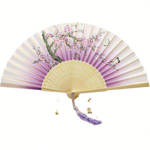 Personalized Bamboo Folding <b>Hand</b> <b>Fans</b> with Painted Design for Wedding Wholesale - Product Image 6