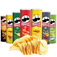 Vente en gros professionnelle de chips Pringle 110g, chips salées, collations, aliments, chips de pommes de terre, collations exotiques