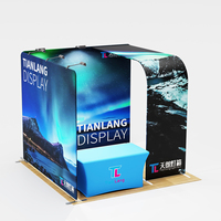 Stand d'exposition portable et pliable en aluminium, type droit, imprimé par sublimation, pour publicité et exposition