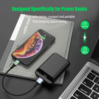 Câble USB-C court 60W 25cm 50cm, câble de charge rapide et de transfert de données USB-C vers USB-C pour iPhone 15 16 17 Pro Max, tablette, batterie externe
