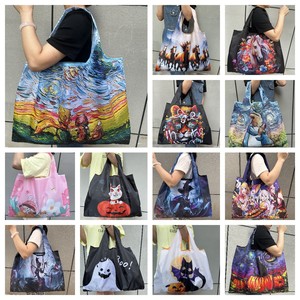 Nouveau sac à bandoulière pliable écologique en polyester, grande capacité, pour les courses au supermarché - Product Image 3