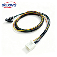 Arnés de cableado para automóvil Beixing A00013 con múltiples pines, cables de cobre codificados por colores, conector abierto con terminales de tuercas