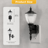 ZHILAI 3000K Lumière blanche douce, capteur de lumière, contrôle du crépuscule à l'aube, mini lampe murale LED à brancher pour chambre à coucher, escalier