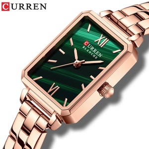 CURREN 9082 Women's Fashion Quartz <b>Watch</b> Square Green Classic Wrist <b>Watches</b> for Lady Retro Small Wristwatch Casual <b>Watch</b> - Product Image 5