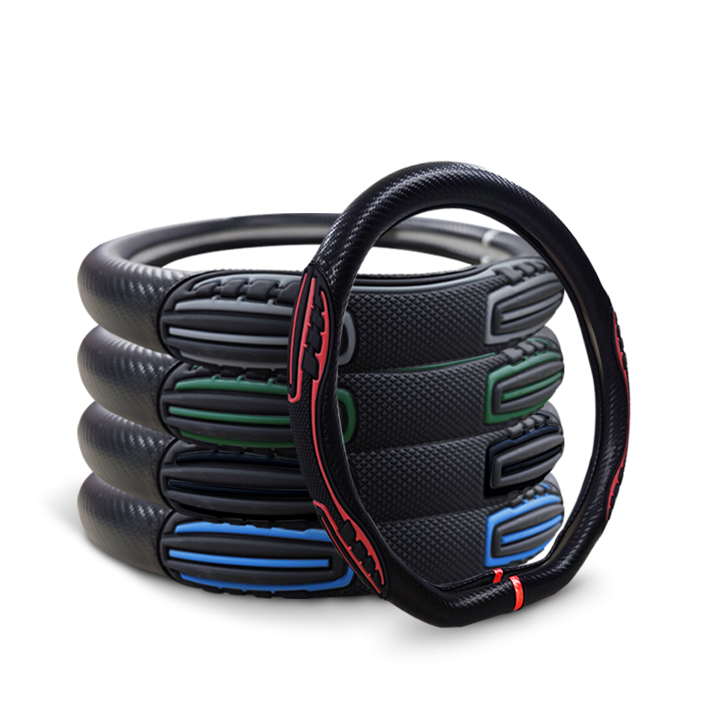 Customized Carbon Fiber Leather 3-Spoke Car Steering Wheel Cover | Jiangqiang Universal Sports Desig