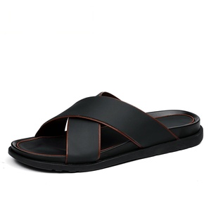 Nuovi Arrivi Consegna Rapida Ciabatte Estive da Uomo in Morbida Pelle Bovina Genuina Moda Casual con Cinturino Incrociato - Product Image 5