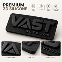 Étiquettes personnalisées thermocollantes 3D colorées en relief, design de marque, autocollants épais en caoutchouc de silicone pour l'impression par transfert thermique sur vêtements