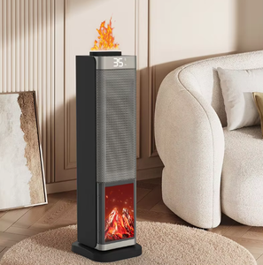 2000W Quick Heating 3D Simulated Flame & Humidifier Tip-Over Protection Energy-Efficient <b>Portable</b> Home Room PTC <b>Heater</b> Indoor - Product Image 2