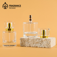 Flacon de parfum en verre vide de 50 ml, design unique et personnalisé, flacon de parfum de luxe avec emballage en boîte