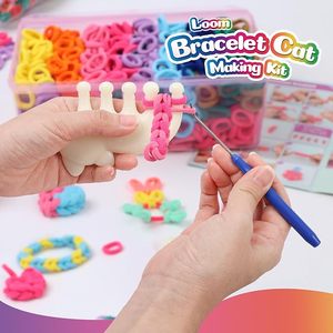 <span class=keywords><strong>Kit</strong></span> de fabrication de bracelets en tissu élastique coloré avec plus de 1000 boucles, jouet d'artisanat pour enfants, <span class=keywords><strong>kit</strong></span> de tissage de bracelets - Product Image 6
