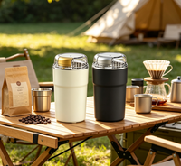 Moulin à café électrique portable GB-GG308 150W, capacité 60g, en acier inoxydable, pour la préparation de café en vrac