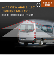 Écran de voiture TFT LCD 7 pouces étanche 12V 24V avec caméra de recul pour camionnette de fret