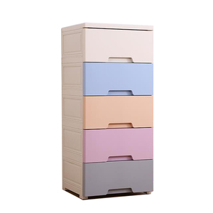 Diseño de color caramelo de multi-función de plástico barato armario de almacenamiento para la ropa - Product Image 1