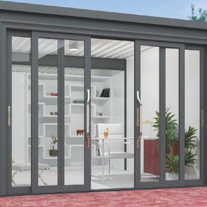 Doppio vetro scorrevole porta a battente trasparente in vetro temperato per la casa divisorio parete ufficio mobile bagno cucina solare industriale - Product Image 2