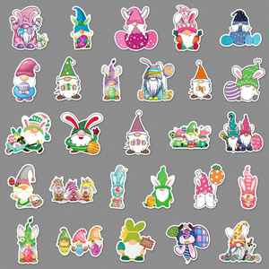 Pegatinas Premium de Gnomos de Pascua, Diseño de Dibujos Animados para Diario, Paquete de Pegatinas Decorativas Impermeables, Regalo de Cumpleaños para Niños - Product Image 3