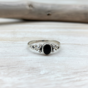 Classical <b>Ring</b> Jewelry For Women Silver Boho Style Jewelry 925 Sterling Silver <b>Black</b> <b>Onyx</b> Gemstone Handmade <b>Ring</b> Gift For Wife - Product Image 1