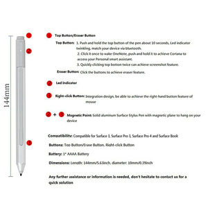 <span class=keywords><strong>Surface</strong></span> <span class=keywords><strong>Pro</strong></span> <span class=keywords><strong>4</strong></span>ใหม่ปากกาสำหรับ Microsoft <span class=keywords><strong>Surface</strong></span> <span class=keywords><strong>Pro</strong></span> X 7 6 5 <span class=keywords><strong>4</strong></span> GO Studio Book Platinum - Product Image 6