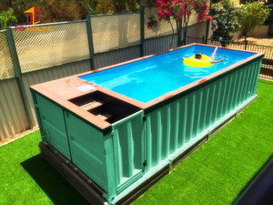 <span class=keywords><strong>Piscine</strong></span> hors sol en conteneur maritime standard américain de 20 pieds avec revêtement en fibre de verre pour jardin - Product Image 1