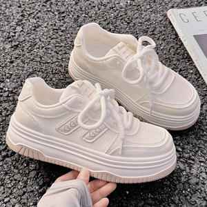 2025 Новинка летняя женская повседневная обувь универсальная белая сетчатая дышащая обувь на тонком каблуке легкая Толстая Свадебная обувь - Product Image 3