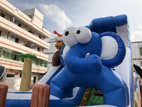 Glissade gonflable légère et nouvellement conçue Justfun Elephant pour la location lors de fêtes d'enfants