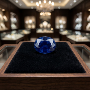 Saphir bleu naturel de 2,98 ct, taille ovale, pierre précieuse non montée, certifié GIA, saphir bleu profond de qualité supérieure pour bijoux fins - Product Image 4