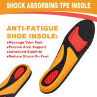 Semelles de course sportives à absorption des chocs Flex Fit, soutien de la voûte plantaire moyen, matériaux PU/Gel, unisexe, inserts confortables pour améliorer l'endurance