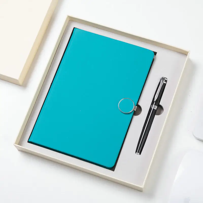All'ingrosso diario con Logo personalizzato fibbia magnetica in pelle Pu Notebook per insegnanti semplice regalo Set di cancelleria