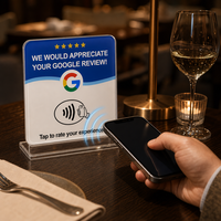 Carte de contrôle d'accès NFC RFID Vorx Tech NTAG213 avec mini-étiquette QR Code en PVC 13,56 MHz pour magasins, salons, cafés et hôtels
