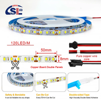 Bande lumineuse LED étanche IP67 en cuivre 12V USB 8mm flexible 60LEDs/m 3500K 4100K 6000K pour miroir de salle de bain