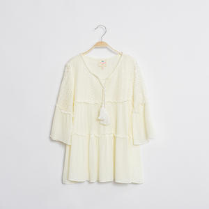 Camisas de Nuevo Modelo Hechas a Medida con Nombre de Empresa, Camisas de Encaje con Cuello en V para Chicas, Lote en Stock - Product Image 6