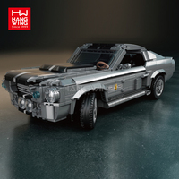 HW 879 Uds bloques de construcción coches famosos tecnología de partículas pequeñas piezas ladrillos modelo de coche fresco adornos de escritorio juguetes conjunto para niños