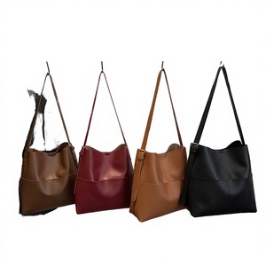Bolso Tote Tipo Cubo de Gran Capacidad para Mujer, Estilo Europeo Americano, con Cierre de Cremallera, Forro de PU, Convertible a Bandolera y de Hombro - Product Image 2