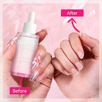 Dissolvant de colle à ongles doux sans acétone 40ml Bouteille rose pour faux ongles Étiquettes adhésives à colle solide