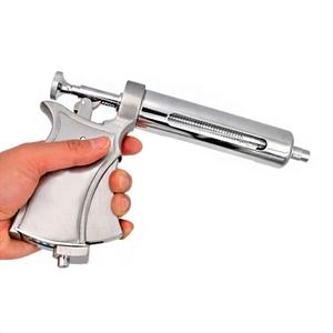 กระบอก<span class=keywords><strong>ฉีด</strong></span>ยาสัตว์ ขนาด 50 มล. สำหรับ<span class=keywords><strong>ฉีด</strong></span><span class=keywords><strong>วัคซีน</strong></span>ต่อเนื่องในฟาร์ม ปรับขนาด<span class=keywords><strong>ได้</strong></span> ทำจากโลหะ - Product Image 1