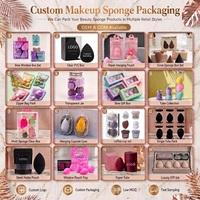 Éponge de maquillage super douce personnalisée OEM, éponge de fond de teint lavable, ensemble d'éponges de maquillage, sans latex, éponge de beauté